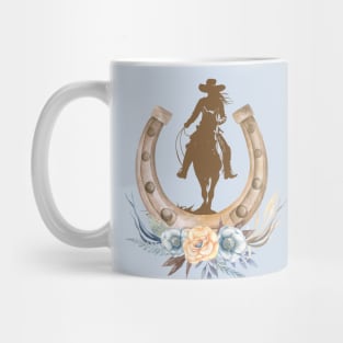 Western Country Equestrian Horseback Riding Cowgirl Mug